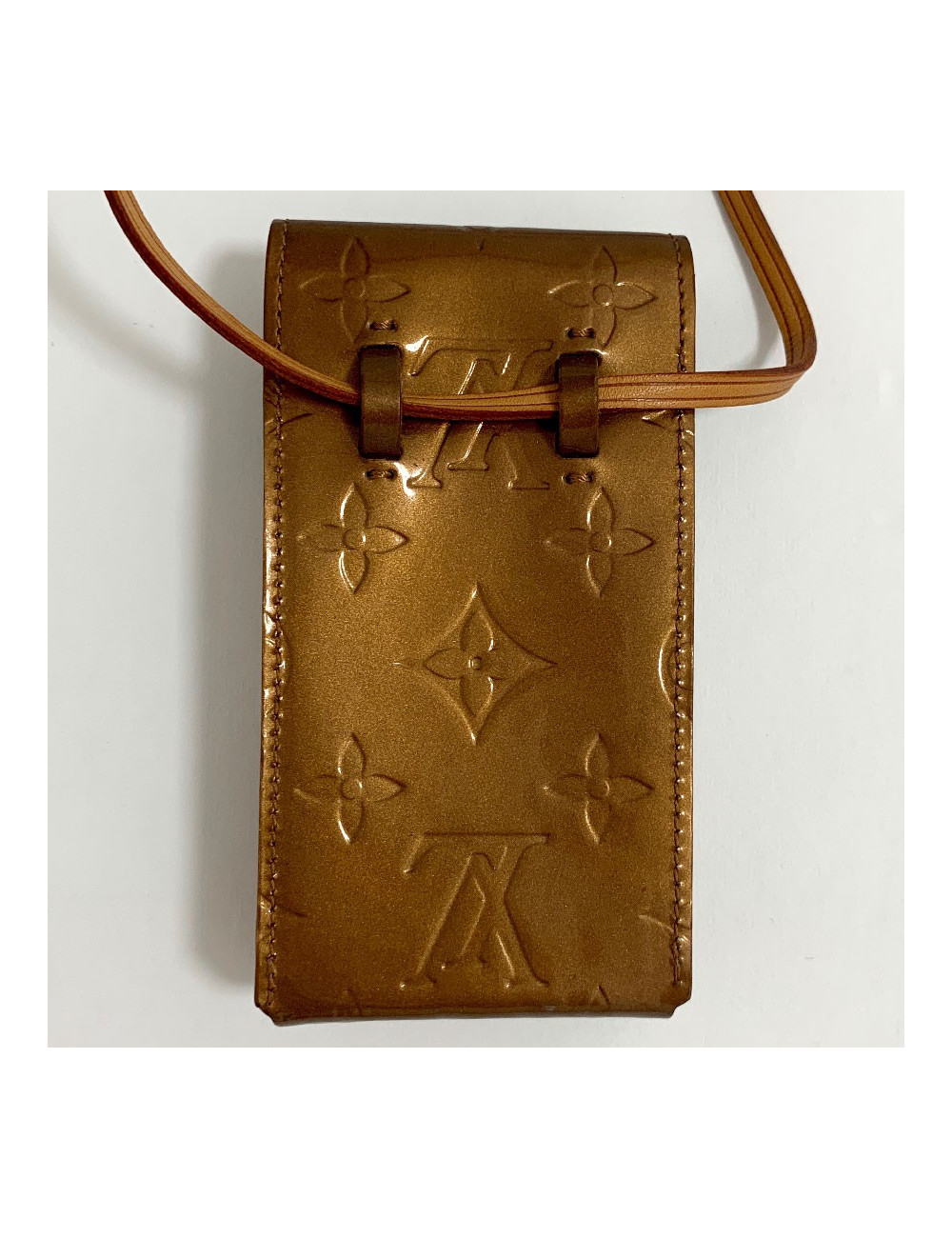 Pochette étui pour cigarettes LOUIS VUITTON cuir empreinte verni