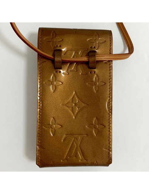 Pochette étui pour cigarettes LOUIS VUITTON cuir empreinte verni