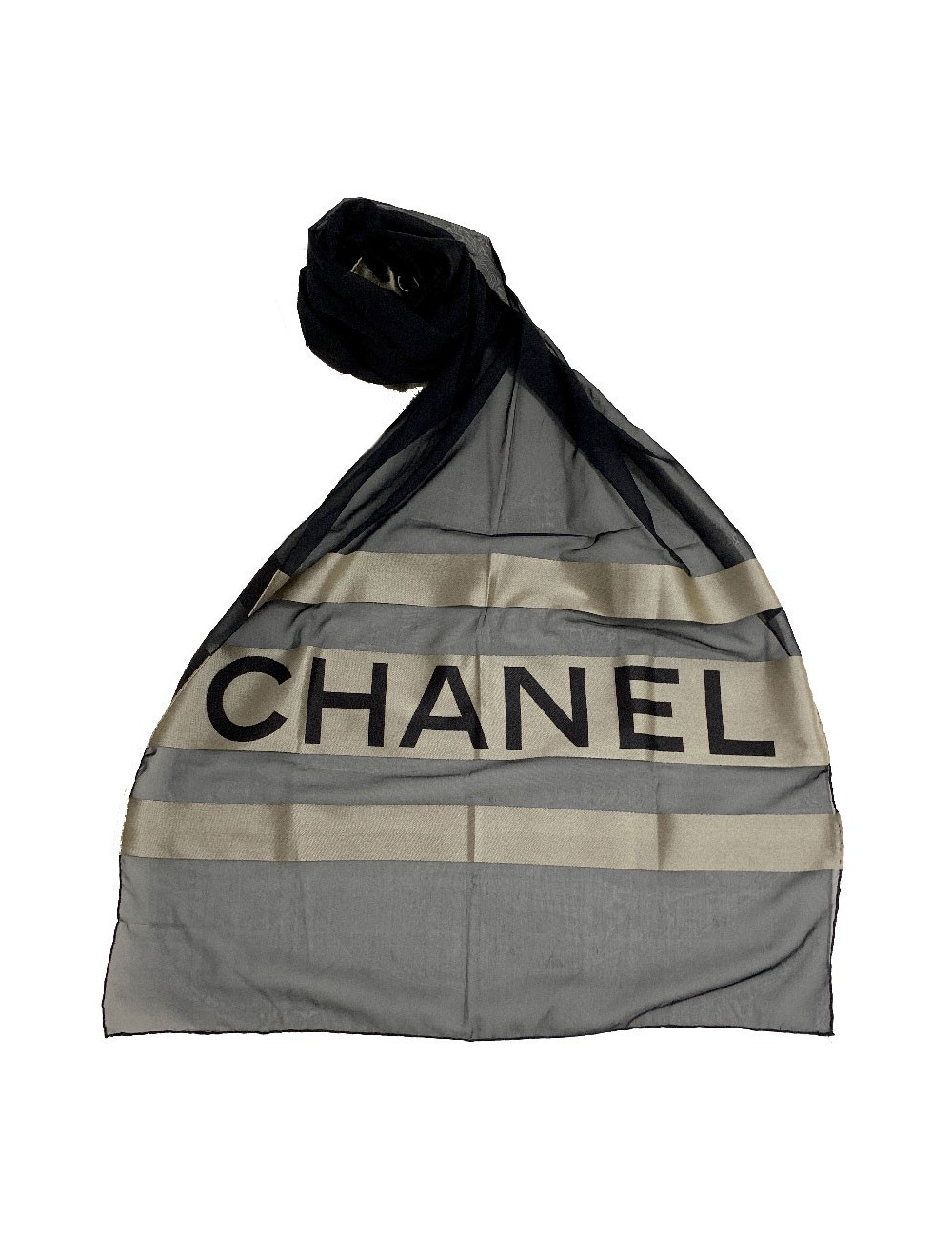 Foulard soie CHANEL siglé