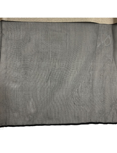 Foulard soie CHANEL noir et gris