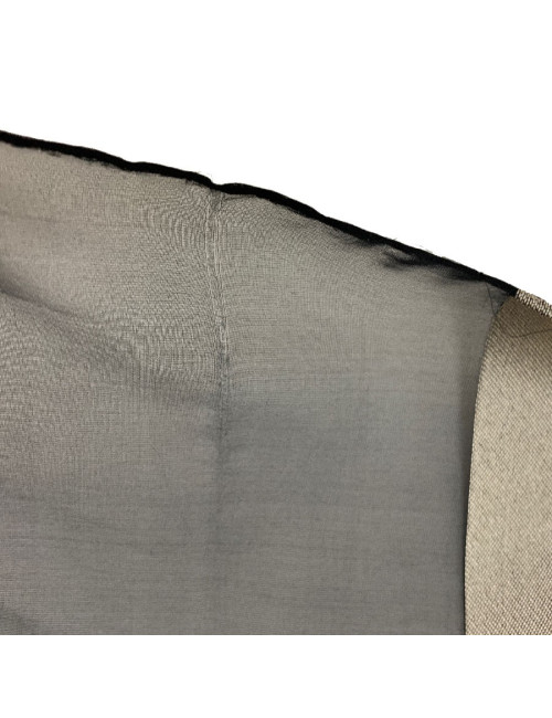 Foulard soie CHANEL noir et gris