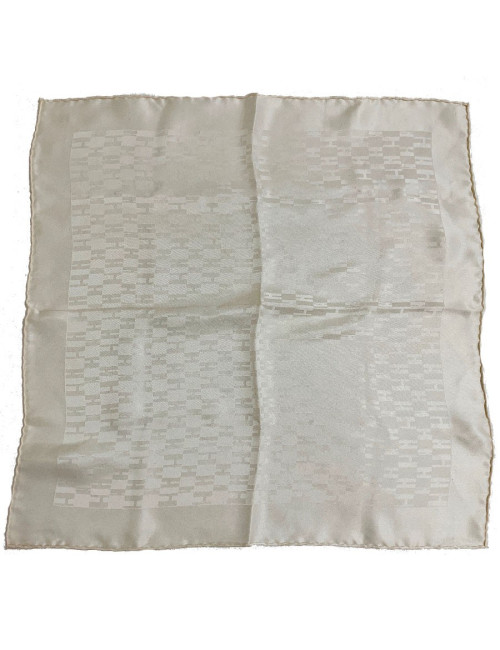Foulard HERMES soie écrue