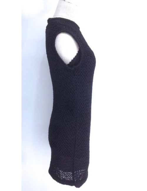 Robe CHANEL noire en crochet