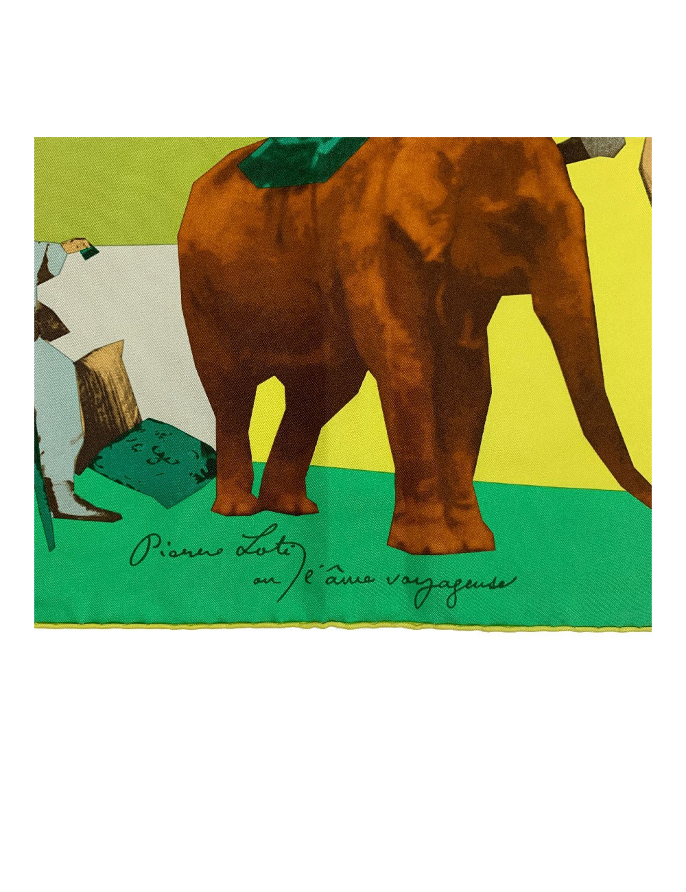 Carré HERMES "pierre Loti ou l'âme voyageuse" soie 100%