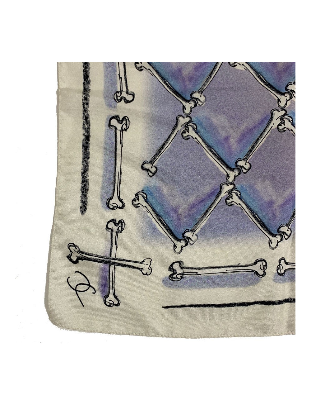 Foulard CHANEL Coco en soie ivoire édition limitée