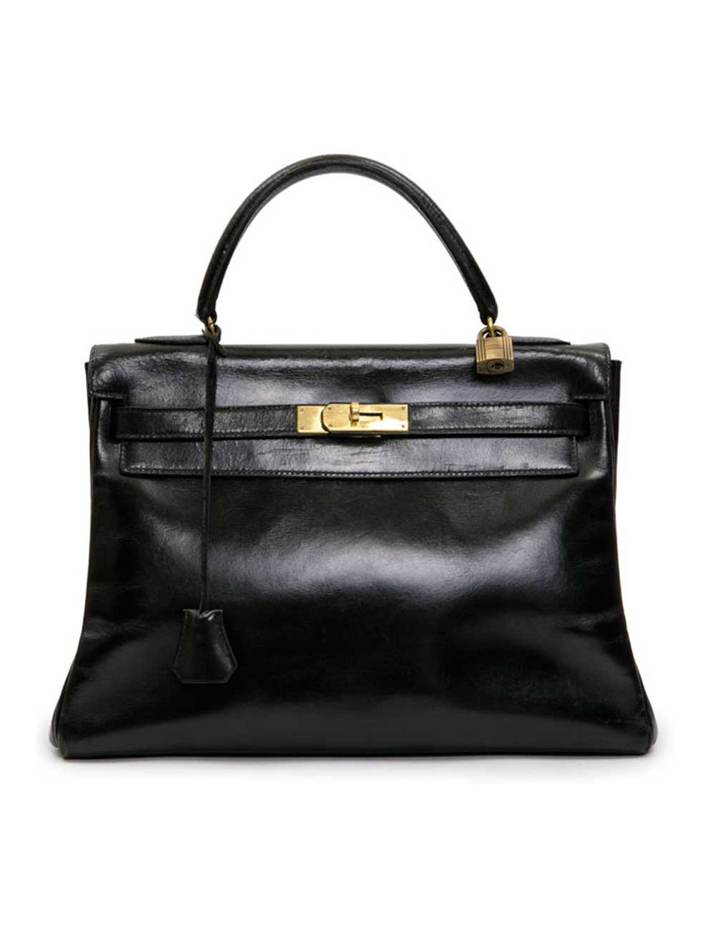  Kelly 32 HERMES Vintage box noir