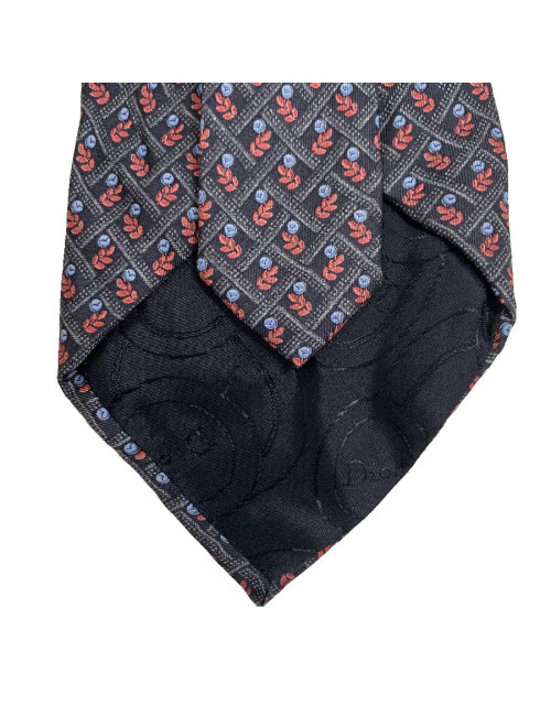 Cravate CHRISTIAN DIOR vintage en soie bleue