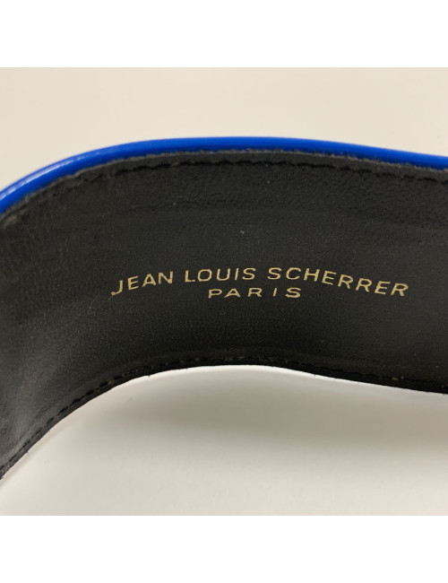 Ceinture JEAN LOUIS SCHERRER Vintage en vinyl bleu 
