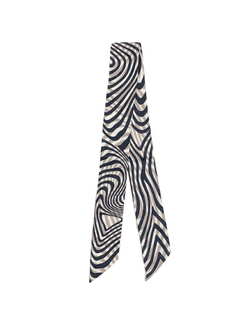 Foulard Twilly en soie HERMES tricolore