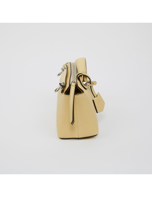 Sac FENDI jaune pale et strass