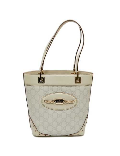 Sac seau GUCCI cuir beige