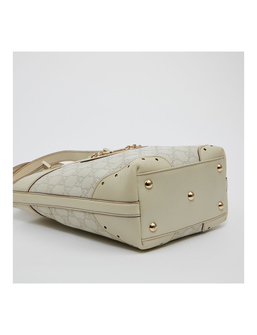 Sac seau GUCCI cuir beige