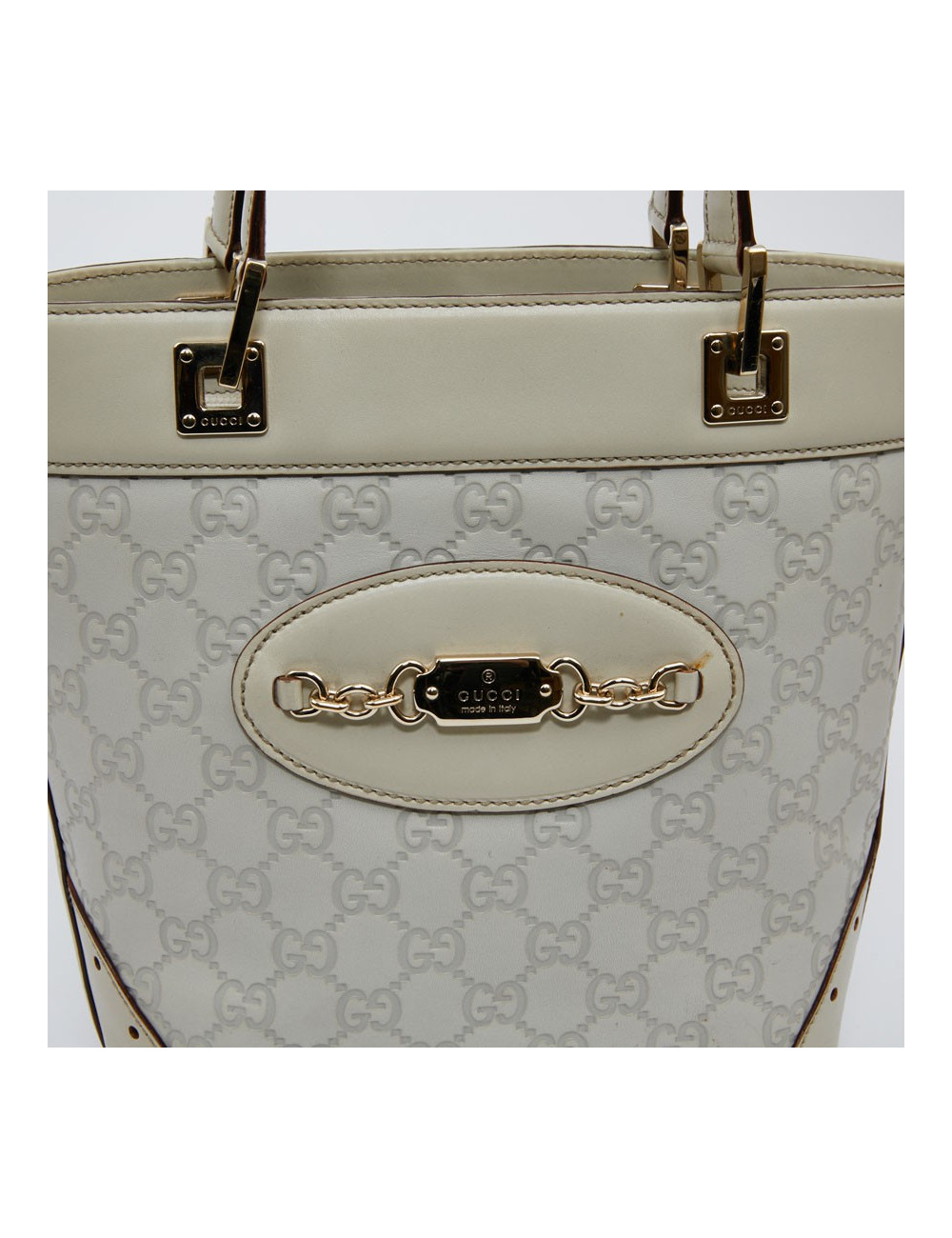 Sac seau GUCCI cuir beige