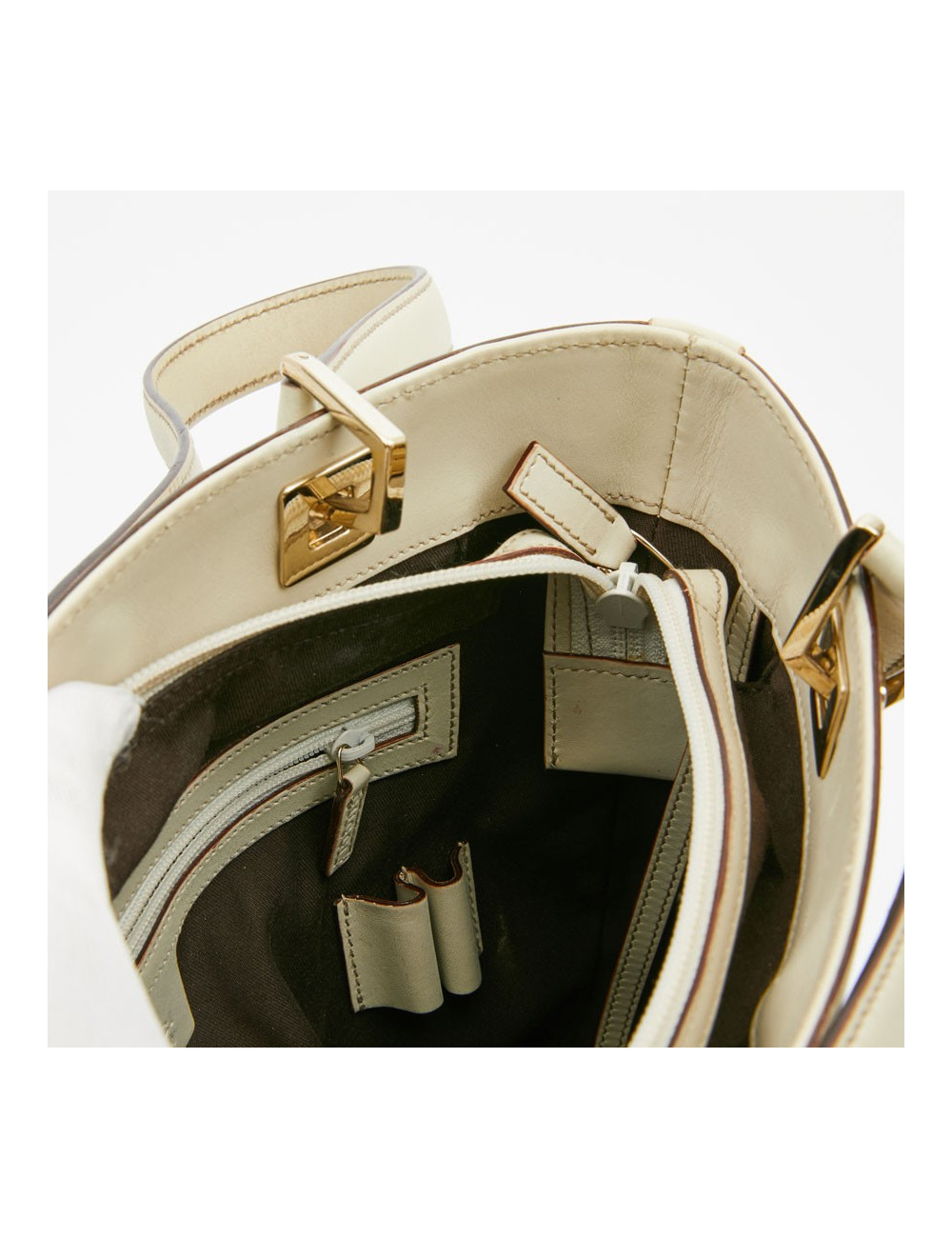 Sac seau GUCCI cuir embossé beige