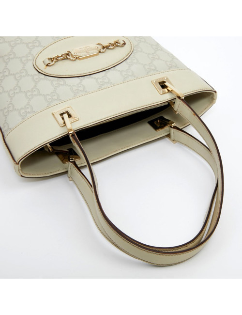 Sac seau GUCCI cuir beige