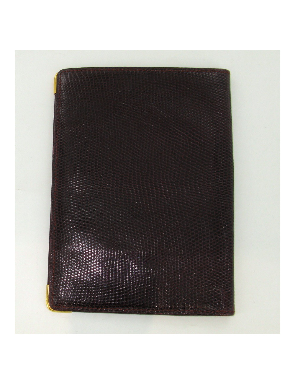 Portefeuille CARTIER en cuir façon lézard bordeaux