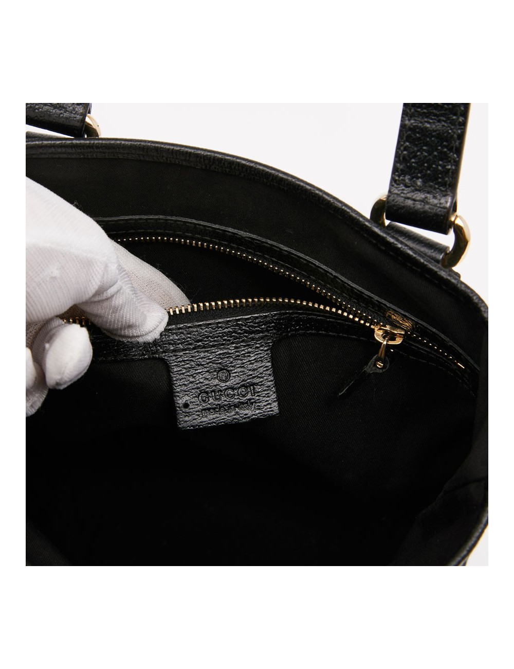 Sac seau GUCCI toile noir