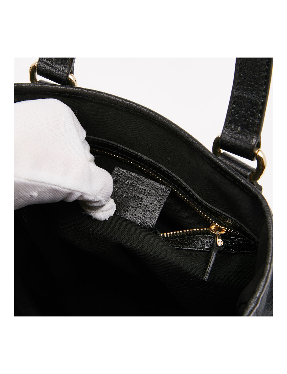 Sac seau GUCCI toile noir