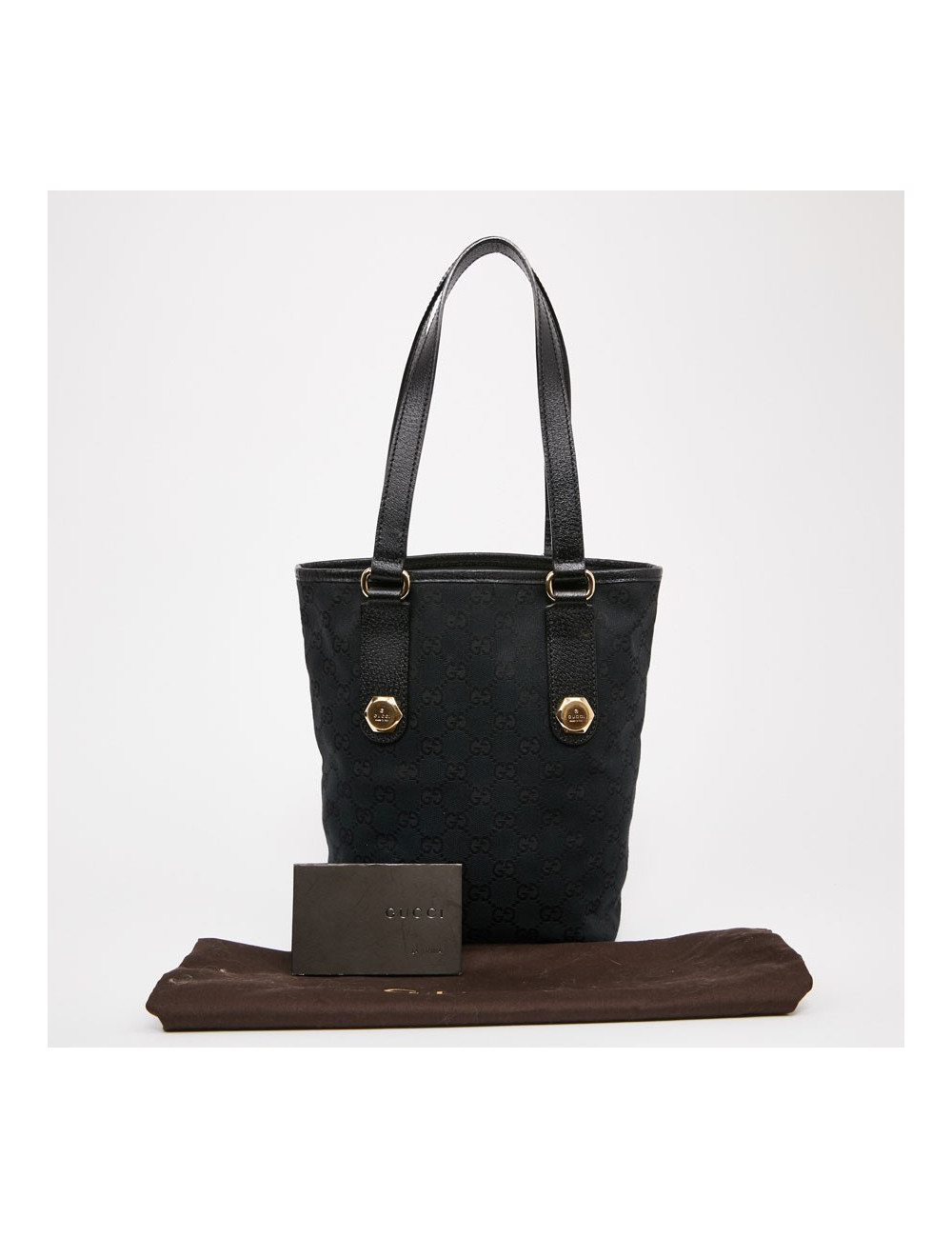 Sac seau GUCCI toile noir