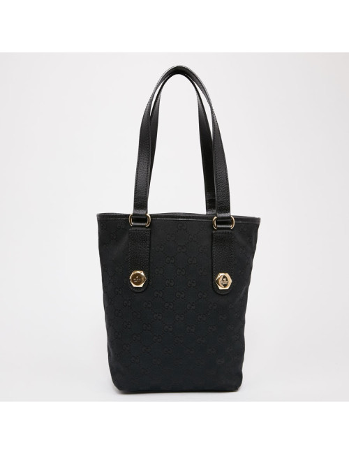 Sac seau GUCCI toile noir