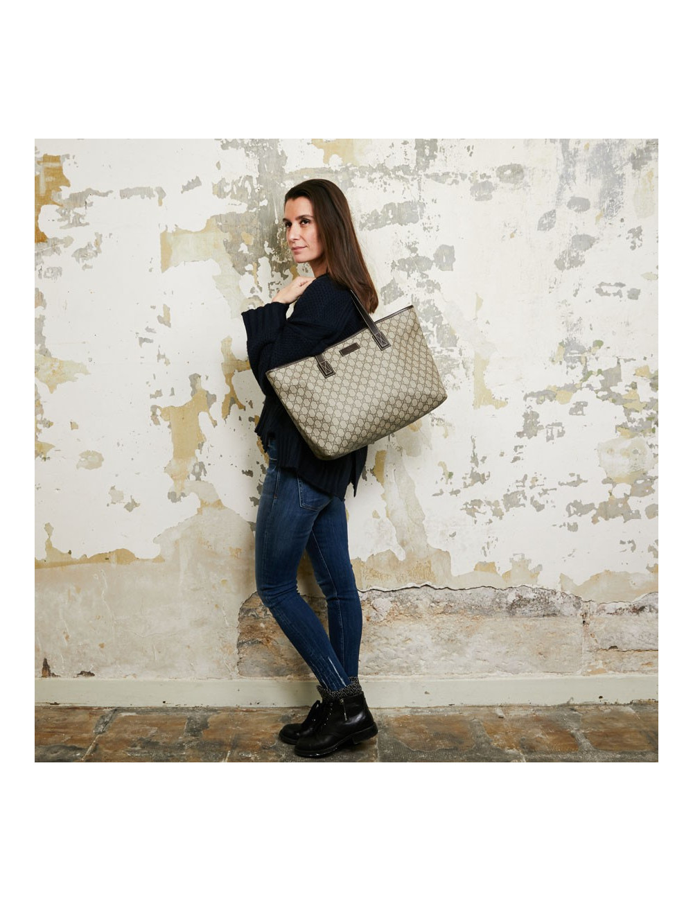 Cabas GUCCI imprimé monogram