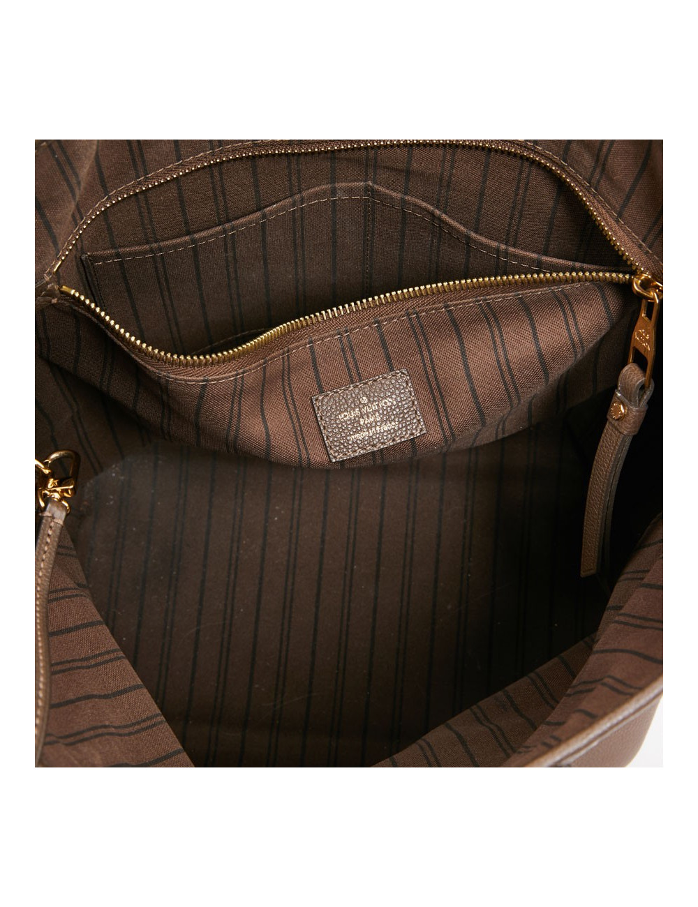 Sac cabas citadine LOUIS VUITTON cuir empreinte marron 
