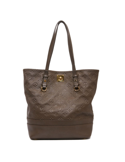 Sac cabas citadine LOUIS VUITTON cuir empreinte marron 