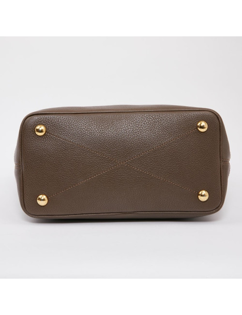 Sac cabas citadine LOUIS VUITTON cuir empreinte marron 