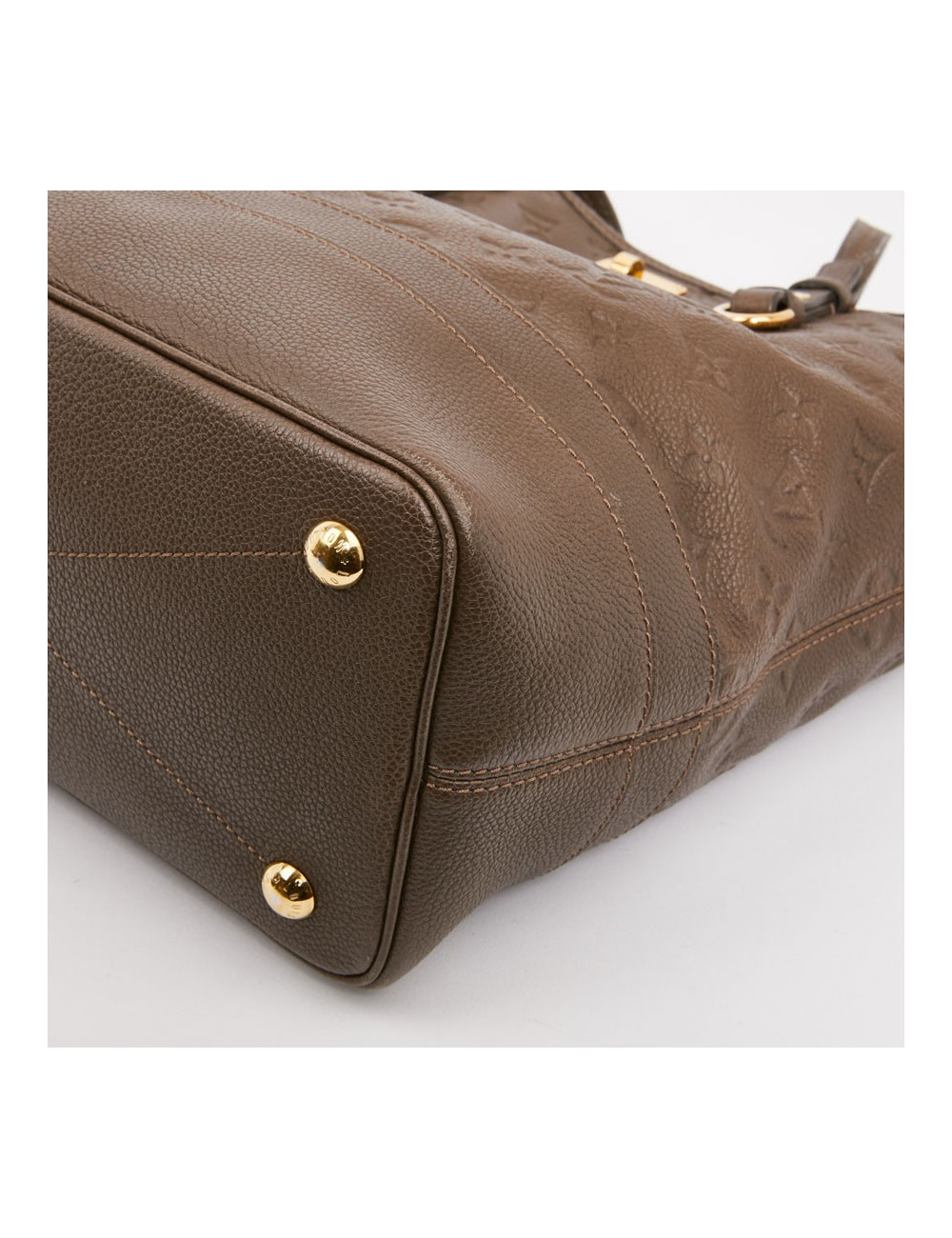 Sac cabas citadine LOUIS VUITTON cuir empreinte marron 