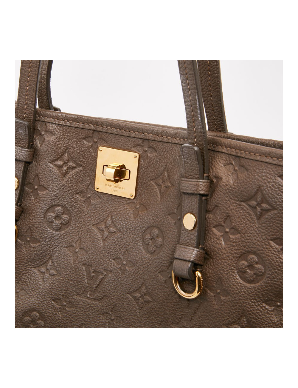 Sac cabas citadine LOUIS VUITTON cuir empreinte marron 