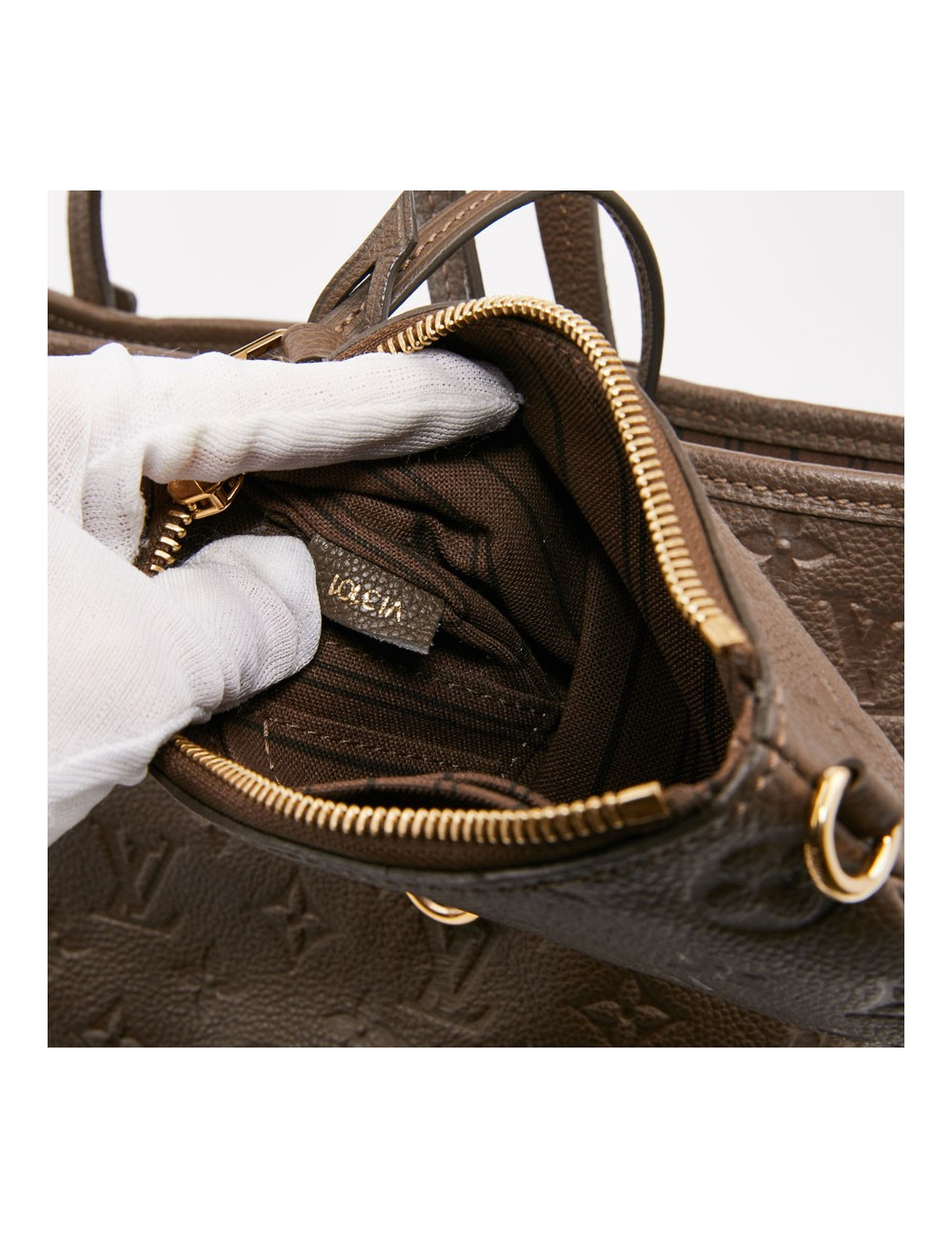 Sac cabas citadine LOUIS VUITTON cuir empreinte marron 