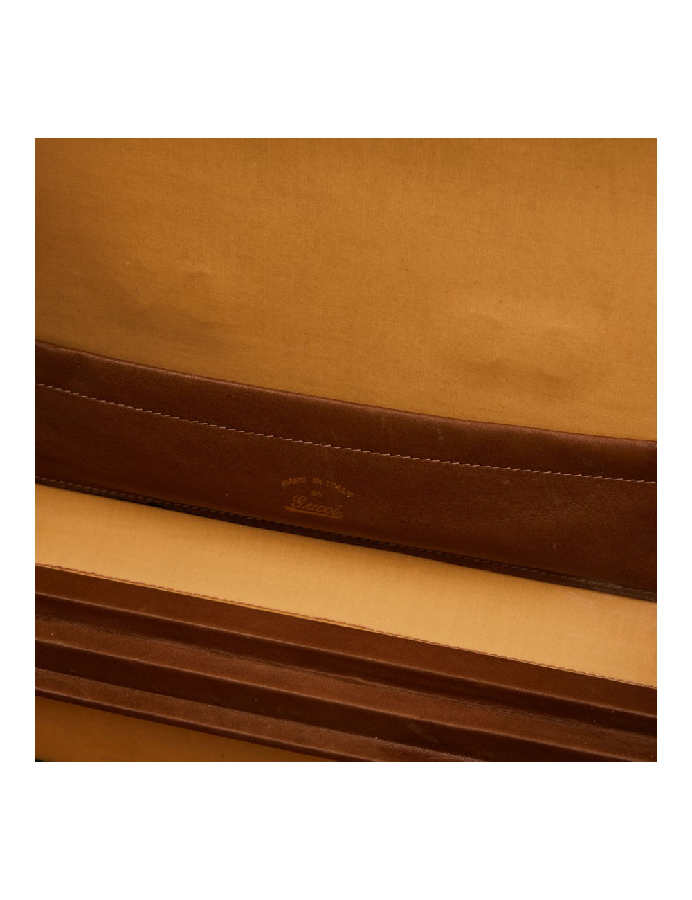 Vanity case GUCCI vintage toile et cuir beige