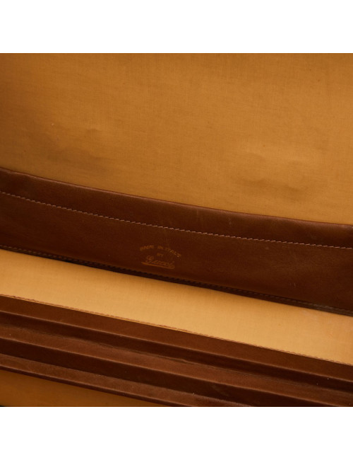 Vanity case GUCCI vintage toile et cuir beige