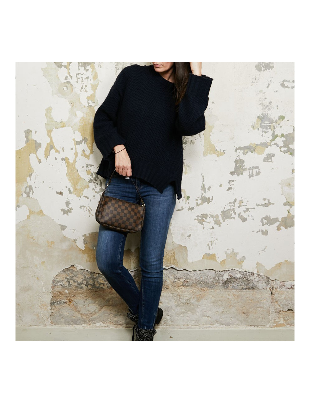 Pochette accessoires LOUIS VUITTON toile damier