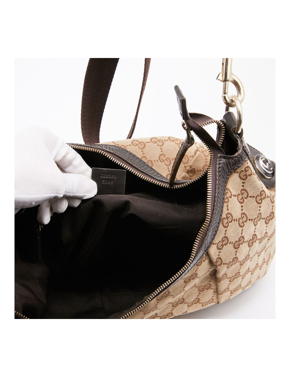 Sac GUCCI en toile marron 