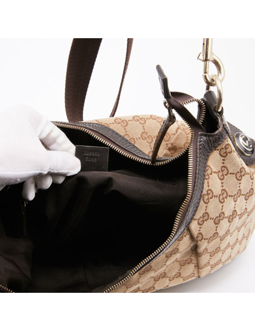 Sac GUCCI en toile marron 