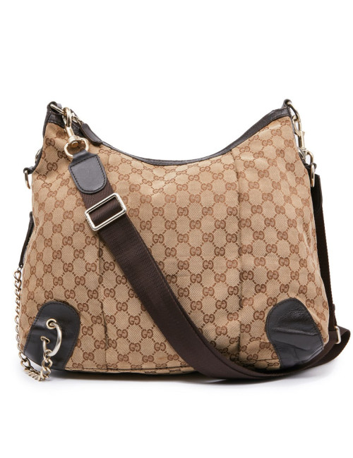 Sac GUCCI toile monogramme marron 