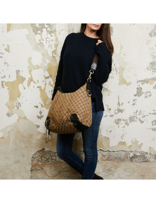 Sac GUCCI en toile marron 