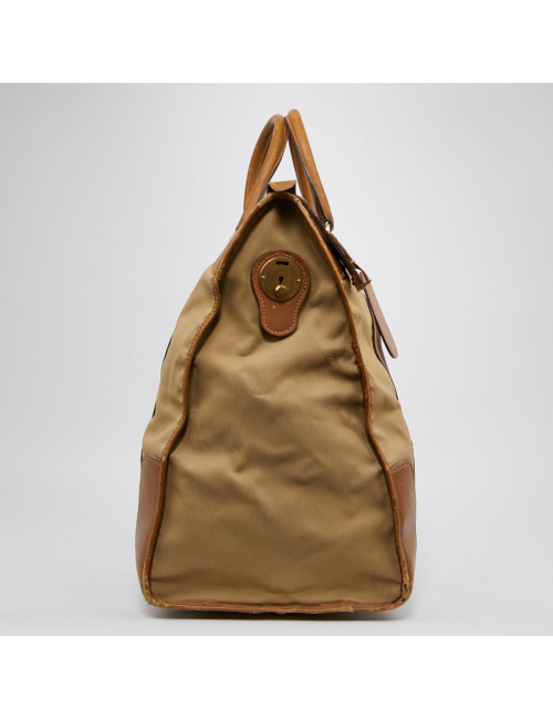Sac Weekender GUCCI vintage toile et cuir beige