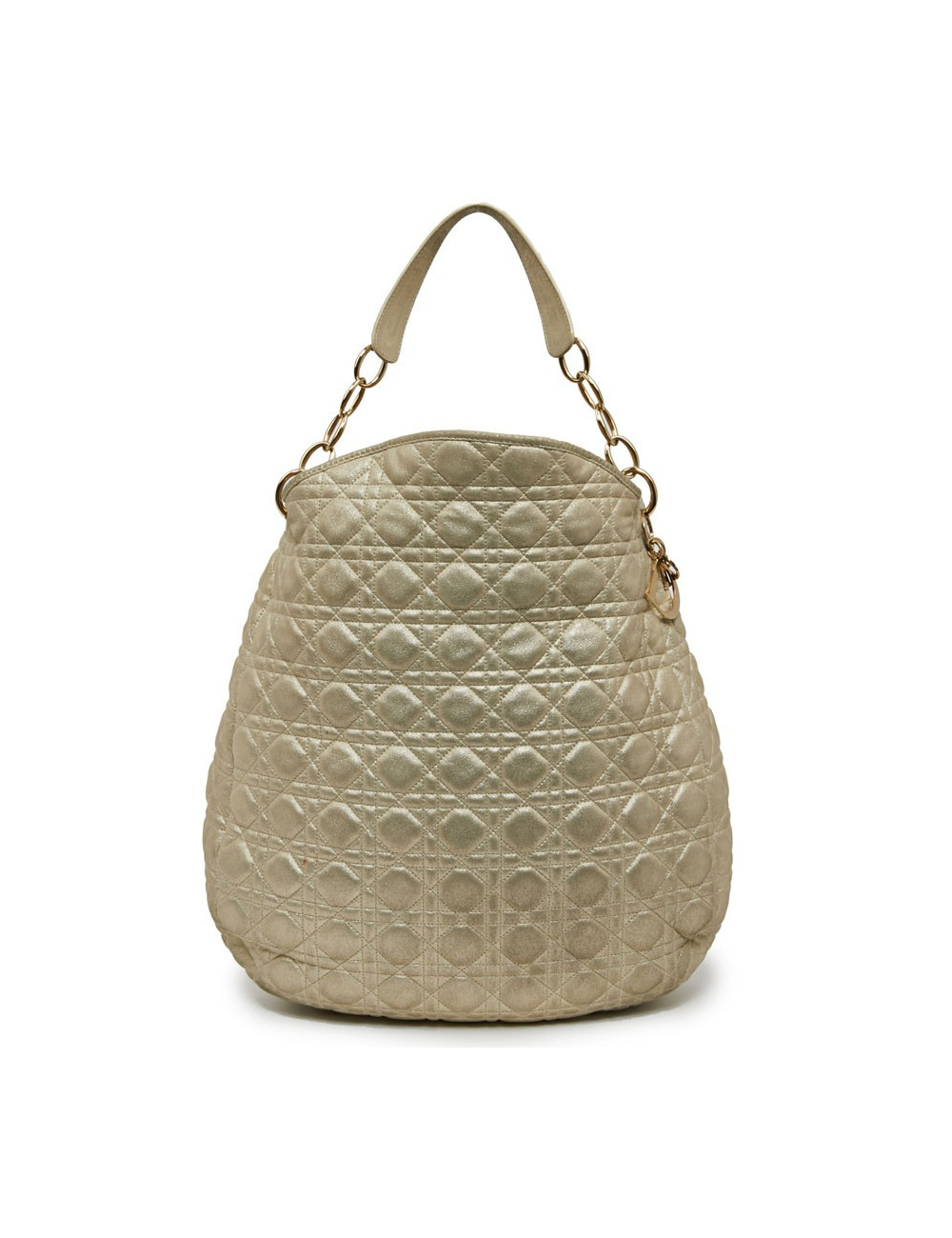 CHRISTIAN DIOR Tote Bag in Quilted Golden Fabric