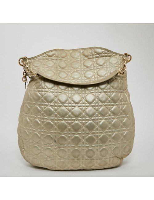 CHRISTIAN DIOR Tote Bag in Quilted Golden Fabric