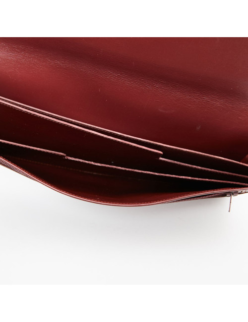 Pochette Cartier en cuir bordeaux