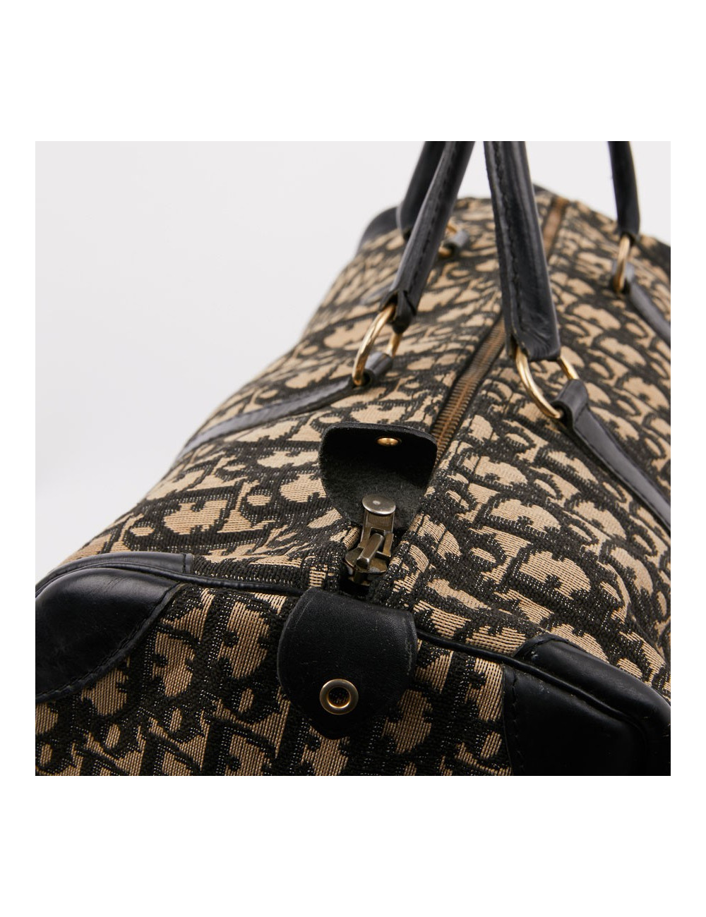Sac speedy Dior vintage en toile en bleu