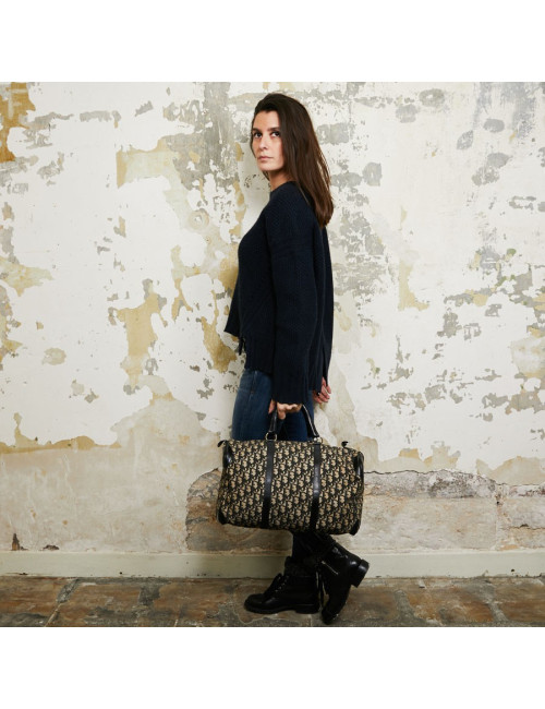 Sac speedy Dior vintage en toile en bleu