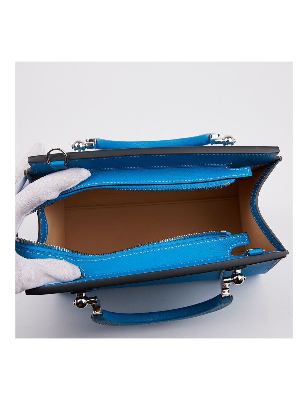  Sac MOYNAT Ballerine en cuir bleu