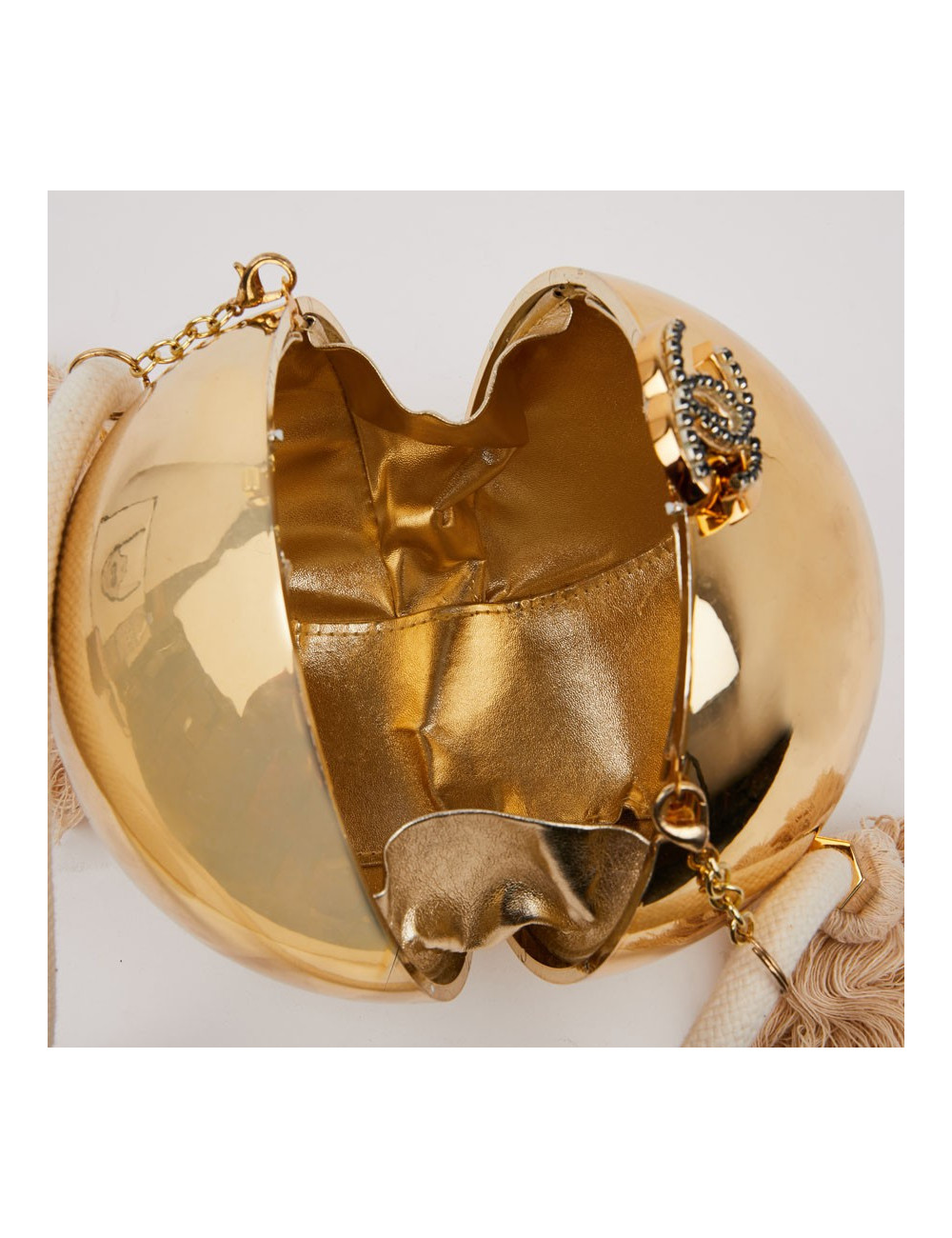 Minaudière Chanel Editions Limitées en plexiglas doré