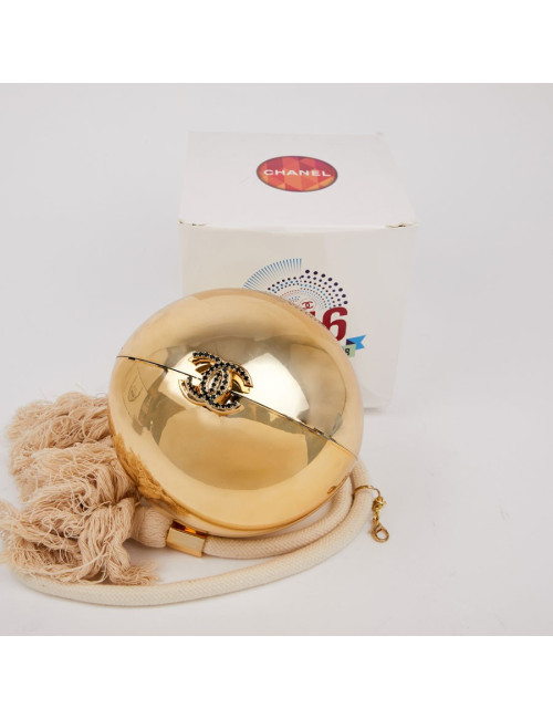 Minaudière Chanel Editions Limitées en plexiglas doré