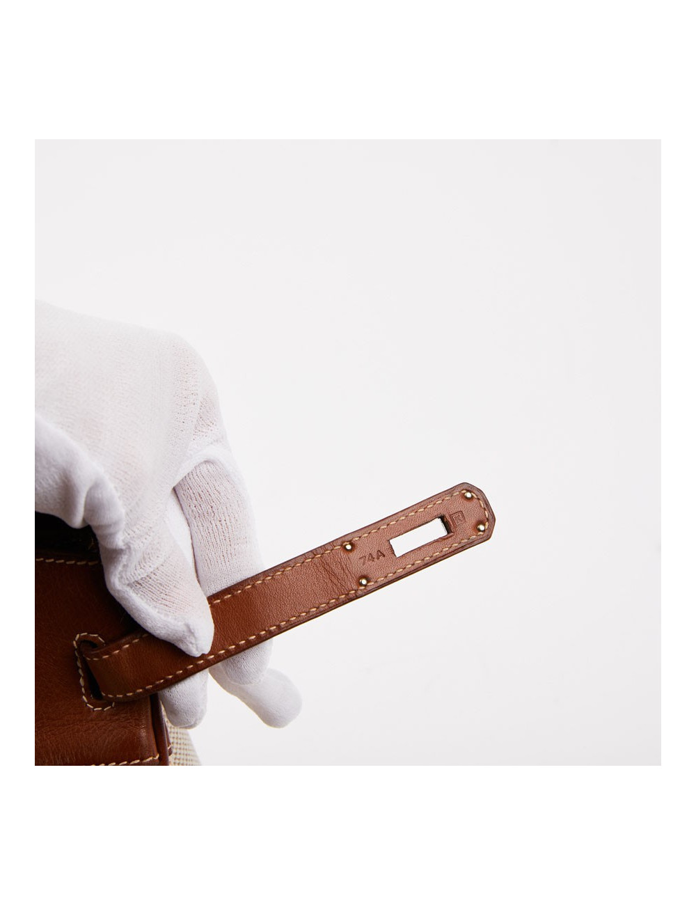 Birkin 30 toile écrue et cuir marron