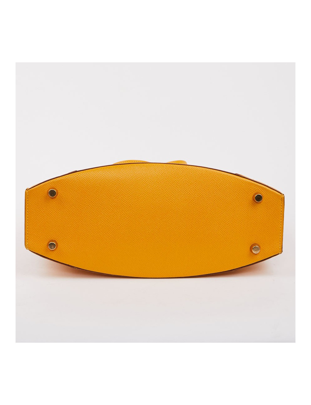 Sac Cadenas HERMES en cuir de veau  jaune 