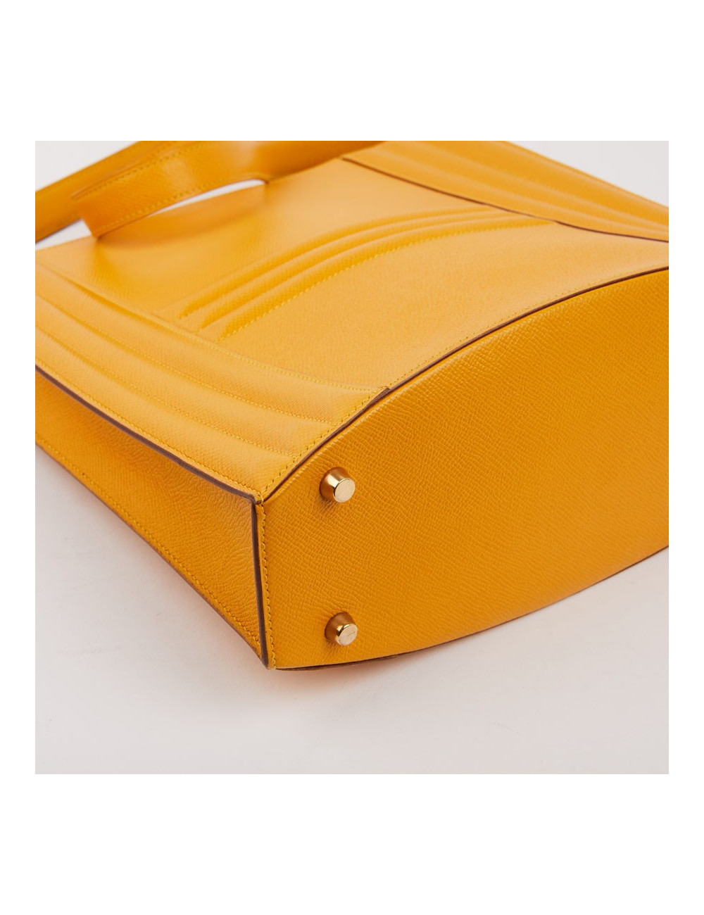 Sac Cadenas HERMES en cuir de veau  jaune 